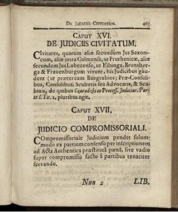 Caput XVI. De Iudiciis Civitatum