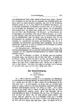 Zur Frauenbewegung : (Schluß)