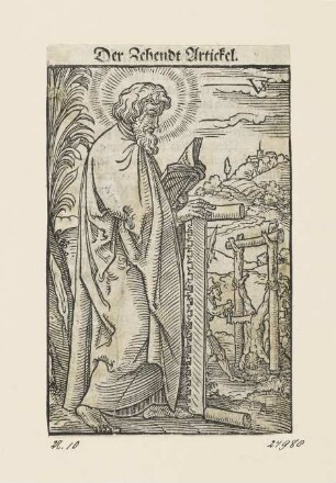 Heiliger Simon, aus: Georg Rhau, "Hortulus Animae", Nürnberg 1552