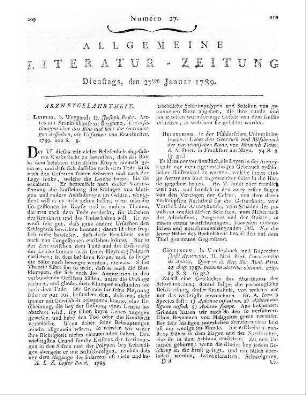 Tabor, Heinrich: Ueber den Gebrauch und Mißbrauch der peruvianischen Rinde. - Heidelberg : Pfähler, 1788