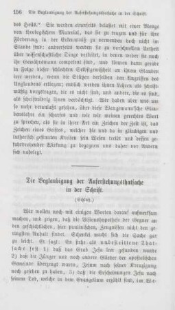 156-168 Die Beglaubigung der Auferstehungsthatsache in der Schrift :Schluss