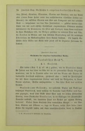 Zweites Kapitel. Geschichte der einzelnen barbarischen Reiche