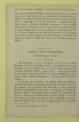 Zweites Kapitel. Geschichte der einzelnen barbarischen Reiche