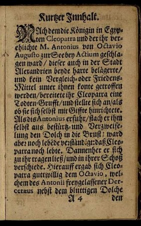 Kurzer Innhalt.