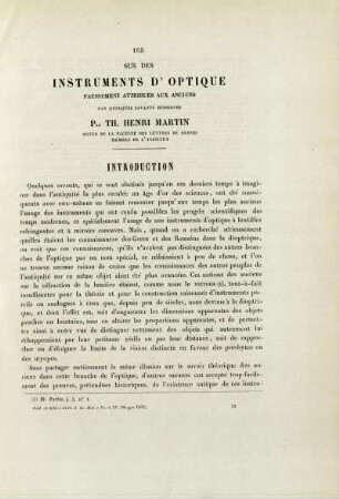 Sur des instruments d'optique faussement attribués aux anciens par quelques savants moderners.