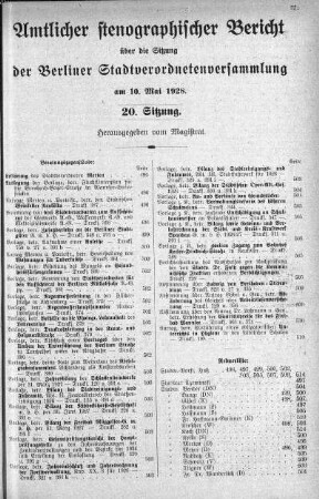 No. 20, 10. Mai 1928