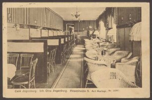 Ansichtskarte "Café Jagenburg" an der Hasenheide 5