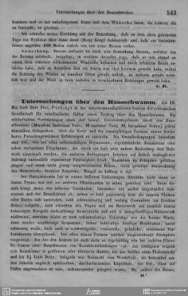 Untersuchungen über den Hausschwamm.