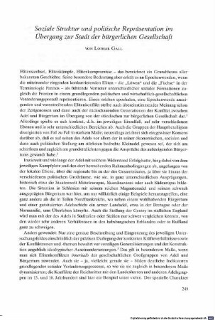 Soziale Struktur und politische Repräsentation im Übergang zur Stadt der bürgerlichen Gesellschaft