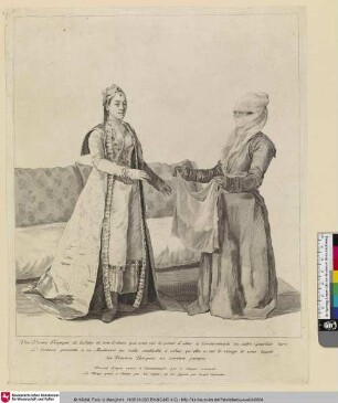 Une Dame Franque de Galata et son Esclave