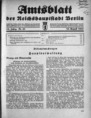 1937,33: Nr. 33, 15. August 1937