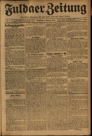Ausgabe vom Dienstag, den 09. Januar 1923.