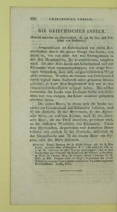 Die Griechischen Inseln