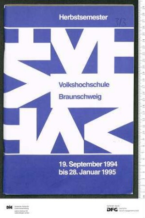 Programm 2. Semester 1994