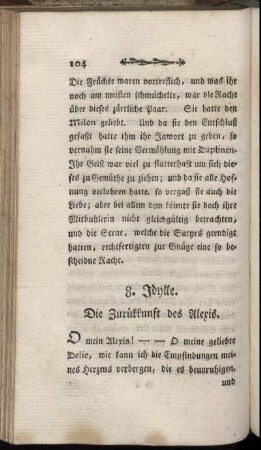8. Idylle. Die Zurückkunft des Alexis.