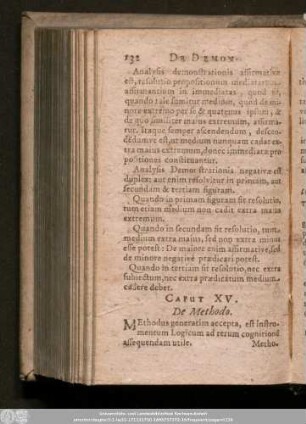 Caput XV. De Methodo.