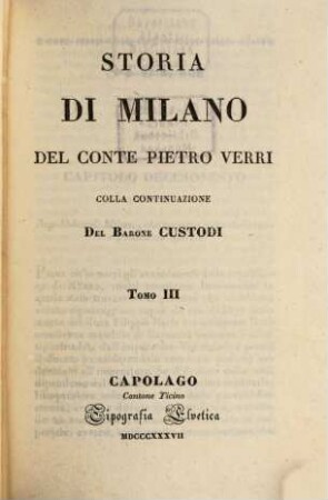 Storia di Milano. 3