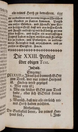 635-660, Die XXIII. Predigt