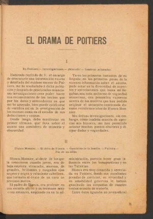 II : Blanca Monnier. - El idilio de Blanca. - Oposición de la familia. - Política. - Fin de un idilio.