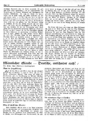 Männlicher Glaube – Deutsche, entscheidet euch!