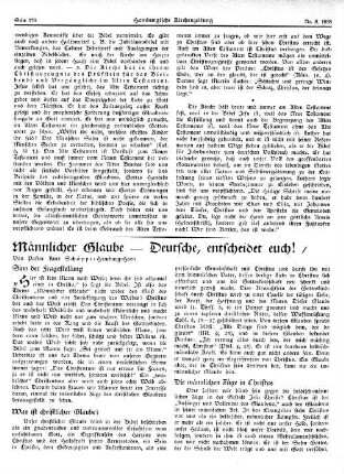 Männlicher Glaube – Deutsche, entscheidet euch!