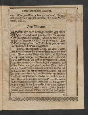 Vom Vierdten. [Bene dictus.]