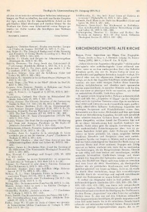 192-194 [Rezension] Brown, Peter R., Augustinus von Hippo