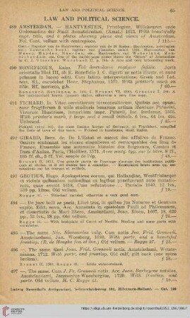 Law and Political Science (No. 489 - 522)