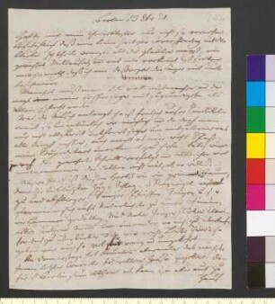 Brief von Zelter, Karl Friedrich an Goethe, Johann Wolfgang von