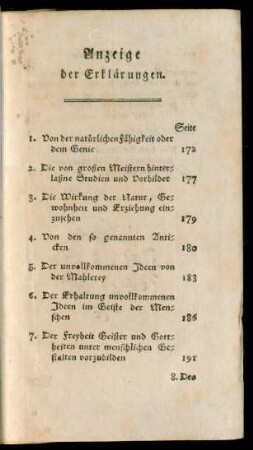 Anzeige der Erklärungen