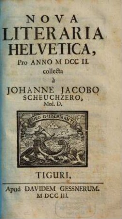 Nova literaria Helvetica. 1702 (1703)
