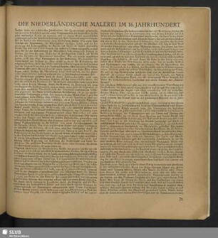 Die Niederländische Malerei Im 16. Jahrhundert
