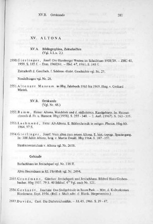 XV.B. Ortskunde