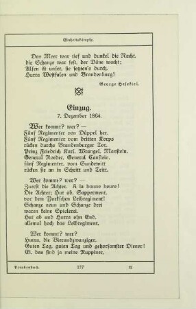 Einzug. 7. Dezember 1864