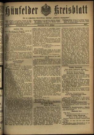 Ausgabe vom Donnerstag, den 15. Februar 1917.