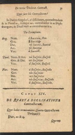 Caput XIV. De Quarta Declinatione Contractorum