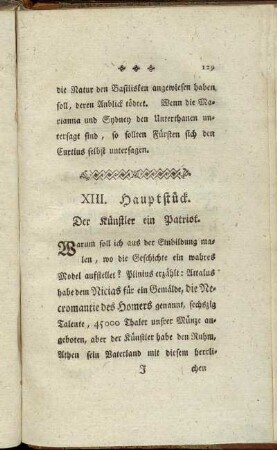 XIII. Hauptstück. Der Künstler ein Patriot.