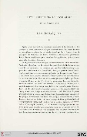 1: Arts industriels de l'antiquité et du Moyen Âge, [2] : les mosaïques