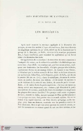 1: Arts industriels de l'antiquité et du Moyen Âge, [2] : les mosaïques