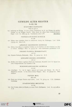 Gemälde Alter Meister (Nr. 670-708)
