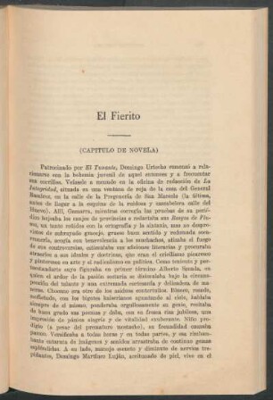 El fierito - (Capitulo de novela)