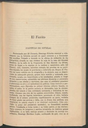 El fierito - (Capitulo de novela)