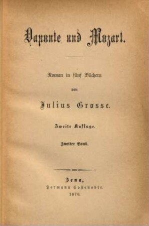 Daponte und Mozart : Roman in 5 Büchern. 2.