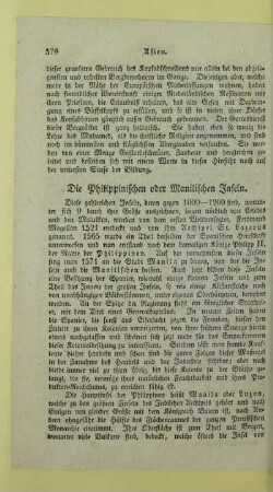 Die Philippinischen oder Manilischen Inseln