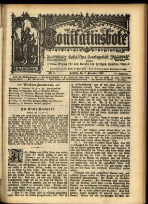 Erste Ausgabe vom Sonntag, den 09. November 1902.