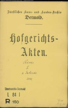 Rösche, Bartold gegen Wilh. Jobst von Exterde zu Ahmsen - Schuldforderung