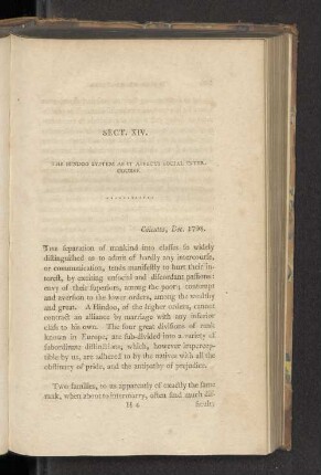 Sect. XIV. The Hindoo System as it Affects Social Intercourse.