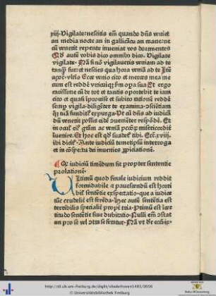 Quare iudicum timendum sit propter sententie prolationem