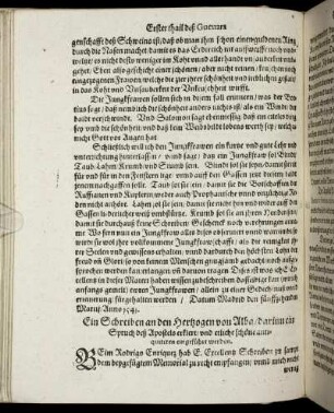 Ein Schreiben an den Hertzogen von Alba, darinn ein Spruch deß Apostels erklert, und etliche Schöne antiquiteten eingeführt werden.