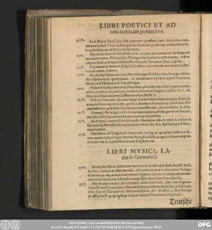Libri Musici, Latini & Germanici.
